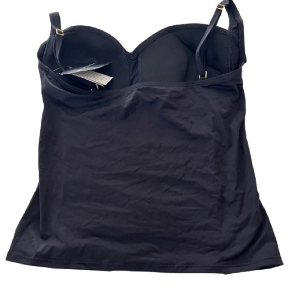 🆕-  La Blanca Black Twist Front Tankini Top Swimsuit. - Picture 4 of 8